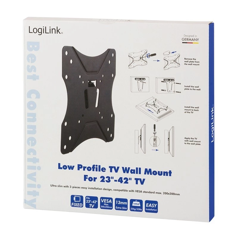 Uchwyt TV LogiLink BP0004 106,7 cm (42 cale) Czarny