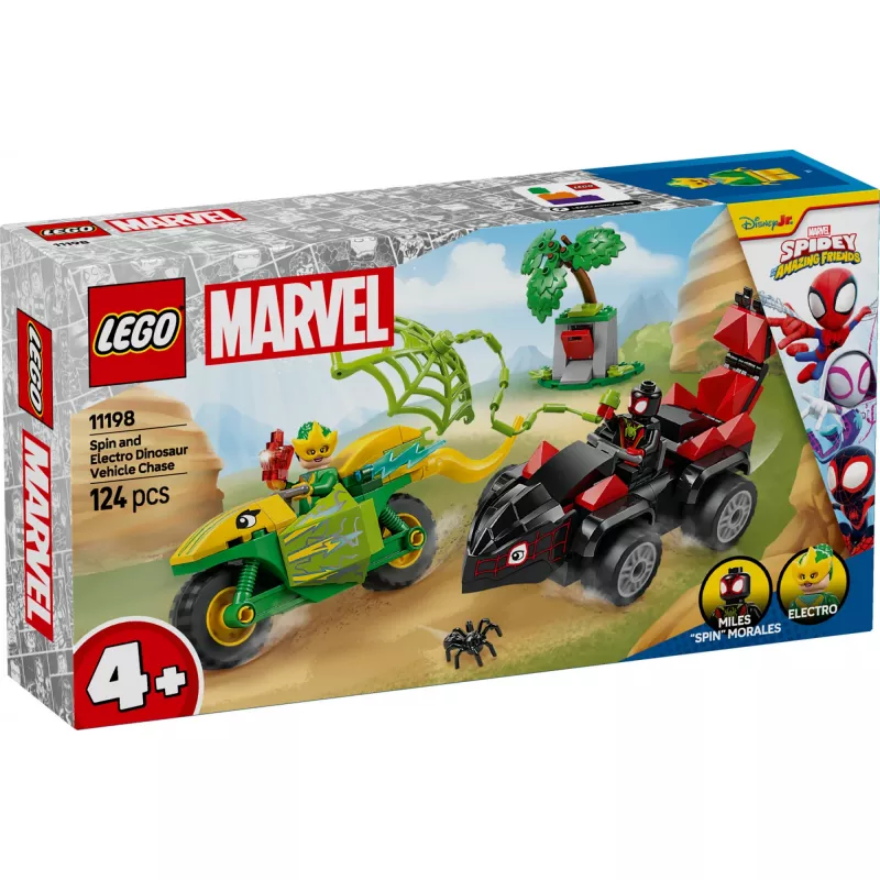 LEGO MARVEL 11198 Pościg Spina i Electro w pojazdach dinozaurów