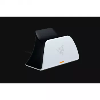 Stacja ładująca Razer RC21-01900100-R3U1 do kontrolerów PlayStation 5 — biała, ładuje jeden kontroler, zawiera kabel USB-C do USB-A