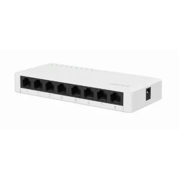 Przełącznik niezarządzalny GEMBIRD NSW-G8-01 — 8× Gigabit Ethernet (10/100/1000), Biały, DC 5V