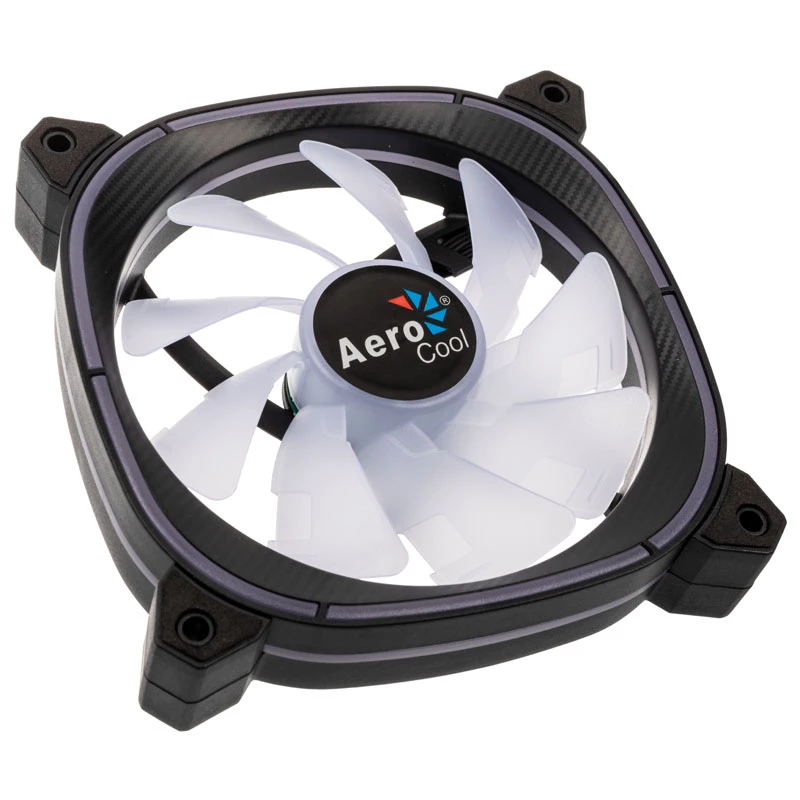 Wentylator obudowy AEROCOOL 120mm Astro 12F ARGB LED — 120 mm, podświetlenie ARGB, zasilanie 3-pin