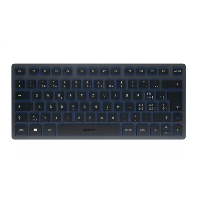 Klawiatura Bluetooth CHERRY KW 7100 MINI BT QWERTZ Swiss niebieska bezprzewodowa