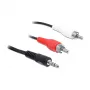 Kabel audio DeLOCK 84942 3m 3.5mm 2xRCA Czarny Czerwony Biały