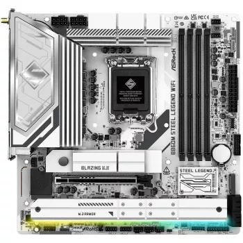 Płyta główna ASRock B860M Steel Legend WiFi — Intel B860, LGA 1851, micro‑ATX, DDR5, 4 DIMM, Wi‑Fi 6E, 2.5GbE