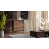 Cama 4D CORTINA komoda 102x40x118 czarny/orzech