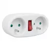 Rozgałęźnik gniazdka Maclean Current Outlet z 2 gniazdami i wyłącznikiem nadprądowym, typ E, 2x16A, MCE337 E