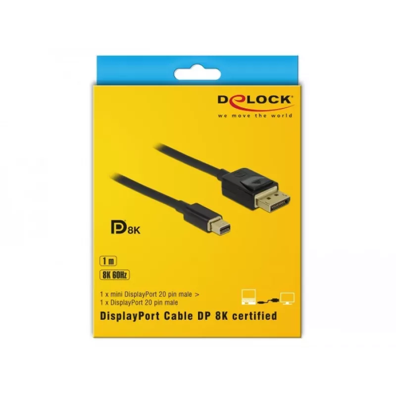Kabel DisplayPort DeLOCK 84927 Mini DisplayPort 1 m Czarny