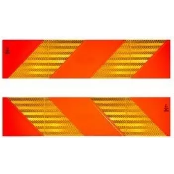 Odbłyśnikowa tablica ostrzegawcza IWH 97609, prostokątna 565×130 mm, zgodna z ECE 70.01