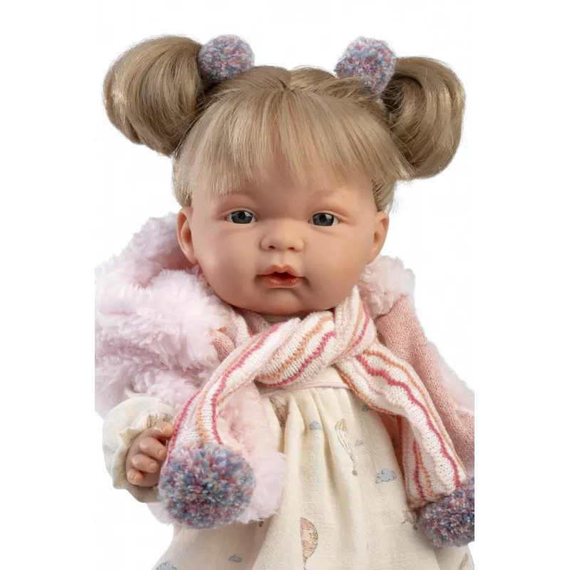 Lalka Llorens Joelle 38 cm — płacząca lalka o realistycznych cechach i miękkim korpusie