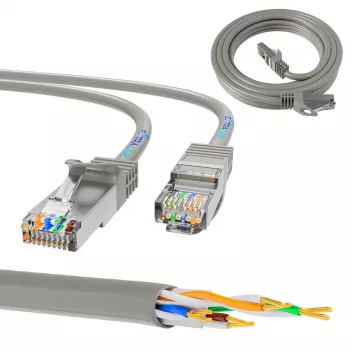 Kabel sieciowy Extralink LAN Patchcord Kat.5e RJ-45 U/UTP 0,5 m szary