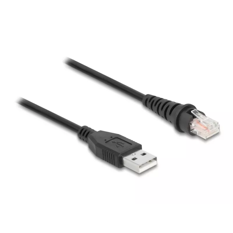 Kabel do skanera kodów kreskowych DeLOCK RJ50 – USB 2.0 Type-A, 2 m