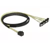Kabel SCSI DeLOCK 85685 Czarny Żółty 1 m 1 x Mini SAS HD SFF-8643 4 x SATA 7 pin