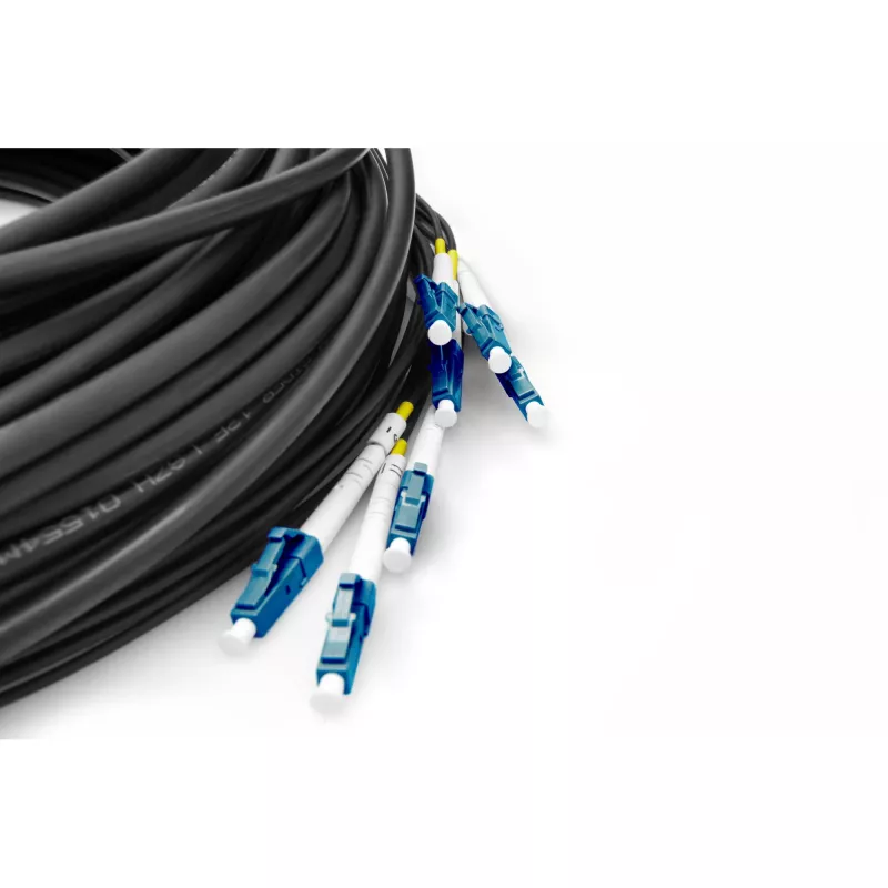 DIGITUS Vorkonfektionierte Fibre Optic Universal Breakout kabel, Singlemode OS2, 8 Fibres, LC/UPC - LC/UPC