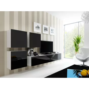 Cama Square Szafka VIGO 50/50/30 biały/czarny połysk