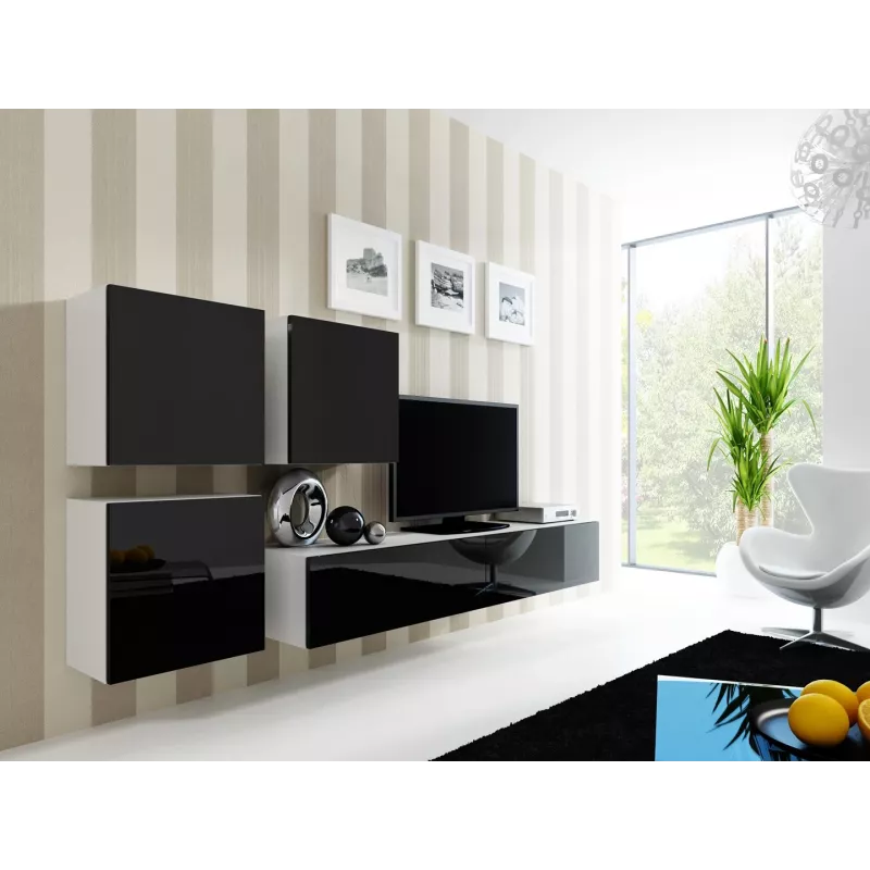 Cama Square Szafka VIGO 50/50/30 biały/czarny połysk