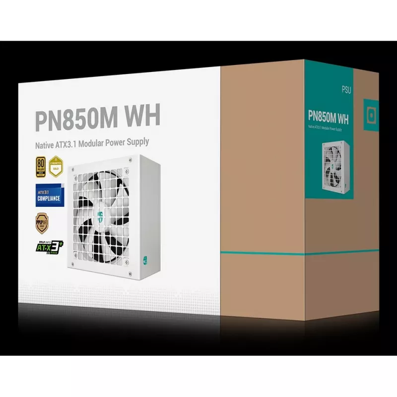 Zasilacz DeepCool PN850M 850 W ATX 20+4 pin, 80 PLUS Gold, biały