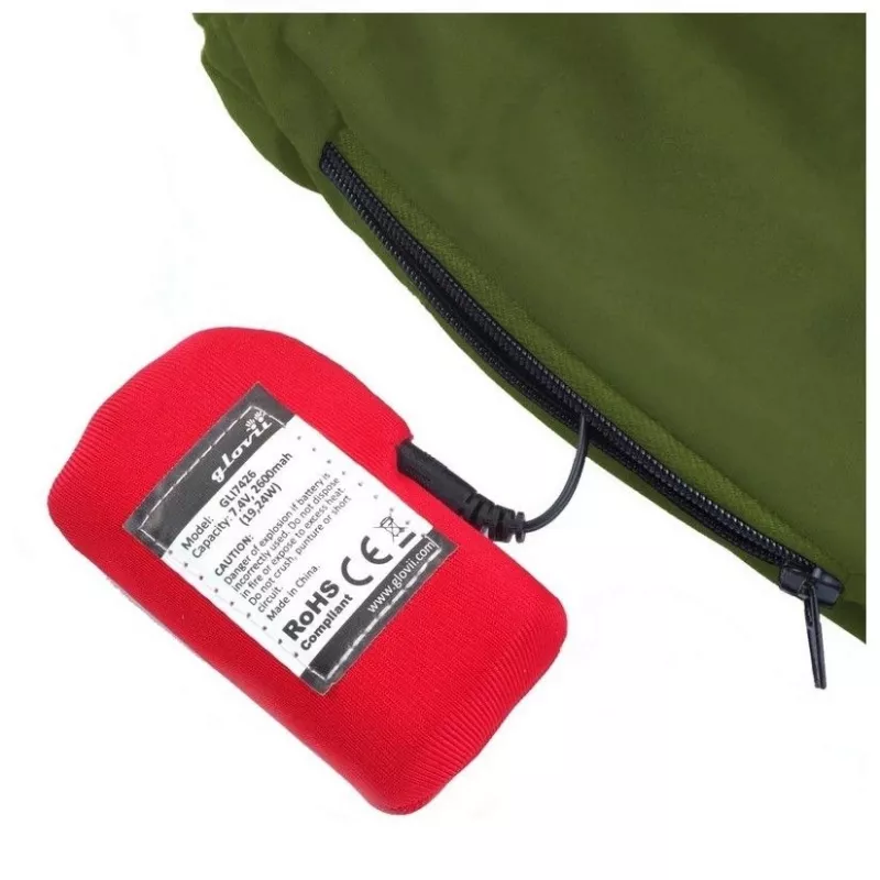 Spodnie podgrzewane Glovii GP1CXL Universal XL zielony — zasilane bateriami spodnie podgrzewane, rozmiar XL