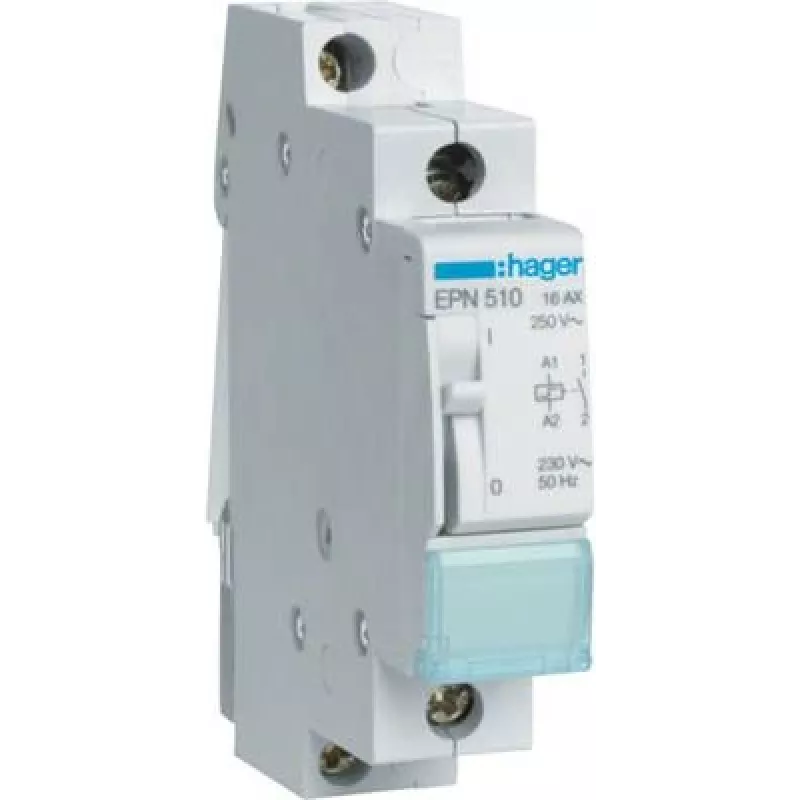 Hager EPN510. Kabelquerschnitt: 1/6 mm², Temperaturbereich in Betrieb: -5 - 40 °C. AC Eingangsspannung: 230 V, AC Eingangsfrequenz: 50/60 Hz (EPN510)