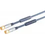 Koncentryczny kabel połączeniowy SAT ShiverPeaks 80094MHQ 3,75 m Wtyki F chromowane metalowe
