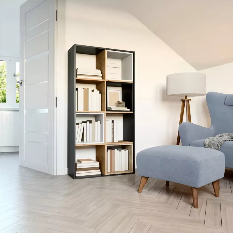 Topeshop MALAX 2X4 ANT/ART regał do salonu