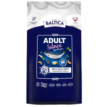BALTICA Excellent Hypoalergiczna Sucha karma dla psów dorosłych małych ras z łososiem - 9kg