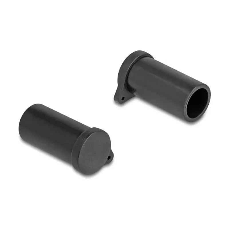 DeLOCK osłona gniazda 64244 Czarny 10 szt. Elastomery termoplastyczne