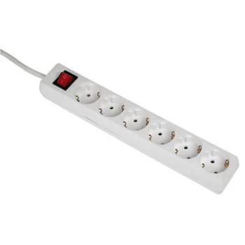Hama 00108833 listwa przeciwprzepięciowa Biały 6 gniazd AC 230 V 5 m