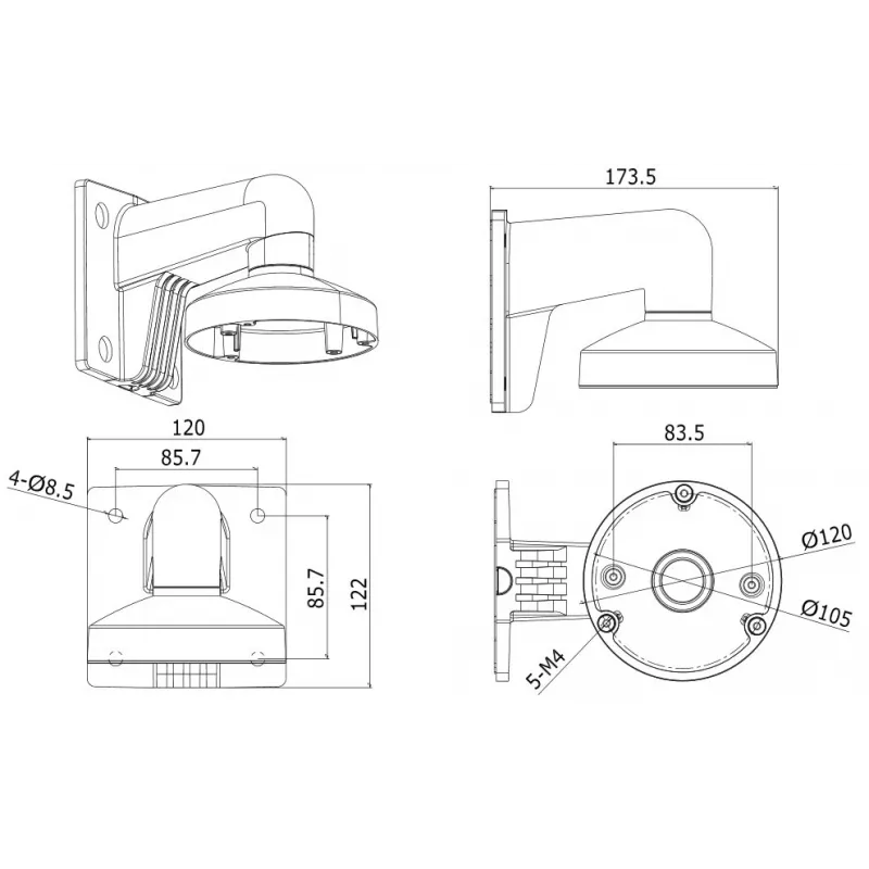Uchwyt Hikvision DS-1272ZJ-120