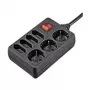 Hama 00108868 listwa zasilająca 1,4 m 7 gniazd AC Wewnętrzna Czarna