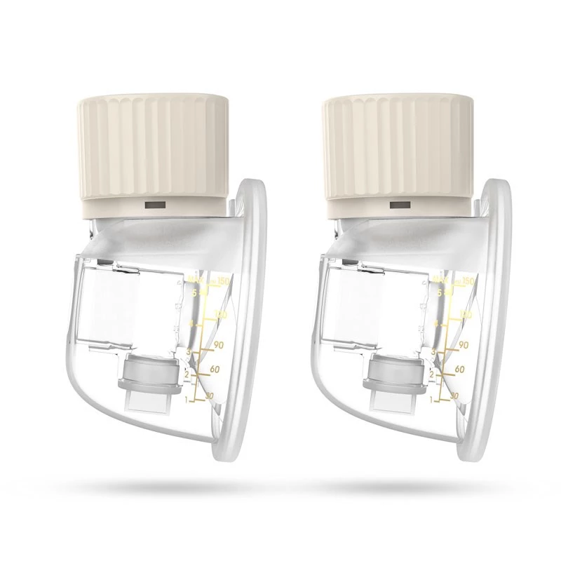 Elektryczny laktator neno VENTO TWIN bezprzewodowy, akumulatorowy, tryb podwójny/podwójny, LCD, butelki 150 ml, beżowy