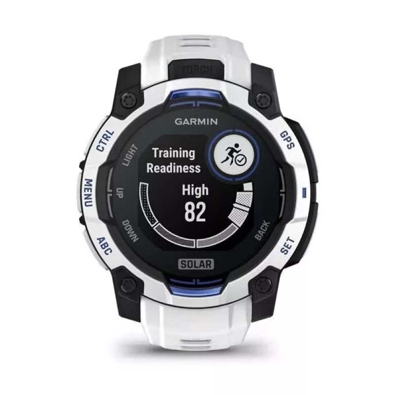 Smartwatch GARMIN Instinct 2 45 mm, MIP 0,9 cala (176×176), GPS, Solar, silikonowy pasek niebiesko-biały