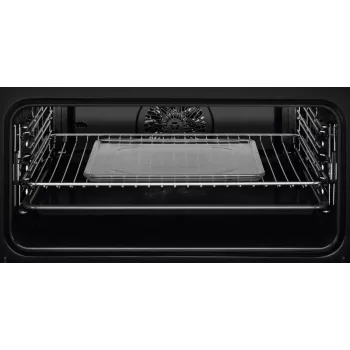 Piekarnik do zabudowy Electrolux EVL6E49X, kompaktowy 45 cm, metal, czarny, CombiQui