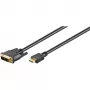 Wentronic Goobay HDMI™ / DVI-D kabel, Czarny, 3 m - 19pol. HDMI™-Plug>DVI-D (18+1) Plug (51581)