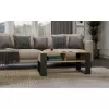 Stolik kawowy top e shop Modern 90×58×50 cm, antracytowa rama, matowe półki Artisan dąb