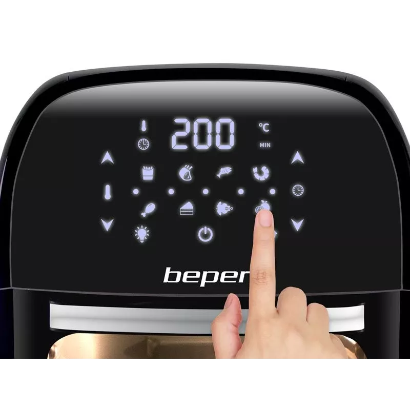 Bezpieczna frytkownica gorącego powietrza Beper P101FRI012 12 L 1800 W czarna