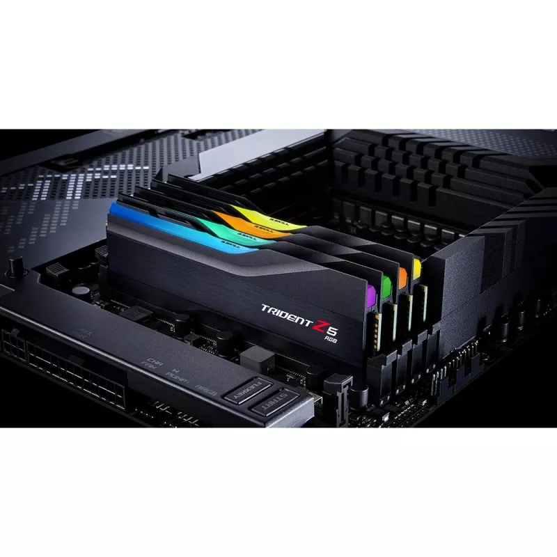 DIMM 32 GB DDR5-6400 (2x 16 GB) Dual-Kit, Arbeitsspeicher schwarz (matt), F5-6400J3239G16GX2-TZ5RK, Trident Z5 RGB, INTEL XMP