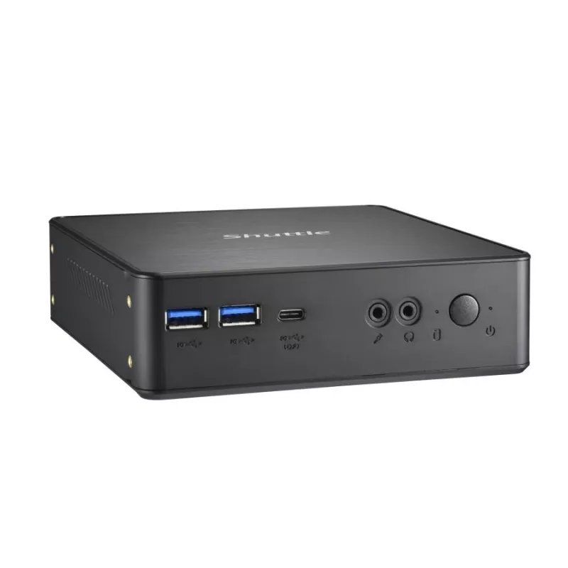 Shuttle XPC Nano PC NC40U5, Intel Core i5-1235U, 1x HDMI, 1x DP, 1x USB-C/DP, 6x USB3.2, 1x zatoka 2,5 cala, 2x M.2, 1x LAN, RAID, praca ciągła 24/7, w zestawie VESA i stojak