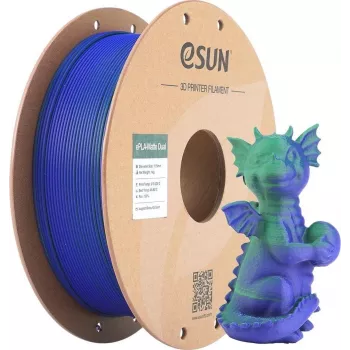 PLA MATTE DUAL 1,75mm GREEN Niebieski 1kg ESUN 3D FILAMENT (PLA-MTD175B-UG1P1)