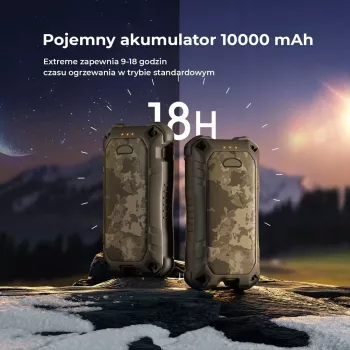 Czarny Ocoopa UT3201 elektryczny podgrzewacz Ocoopa