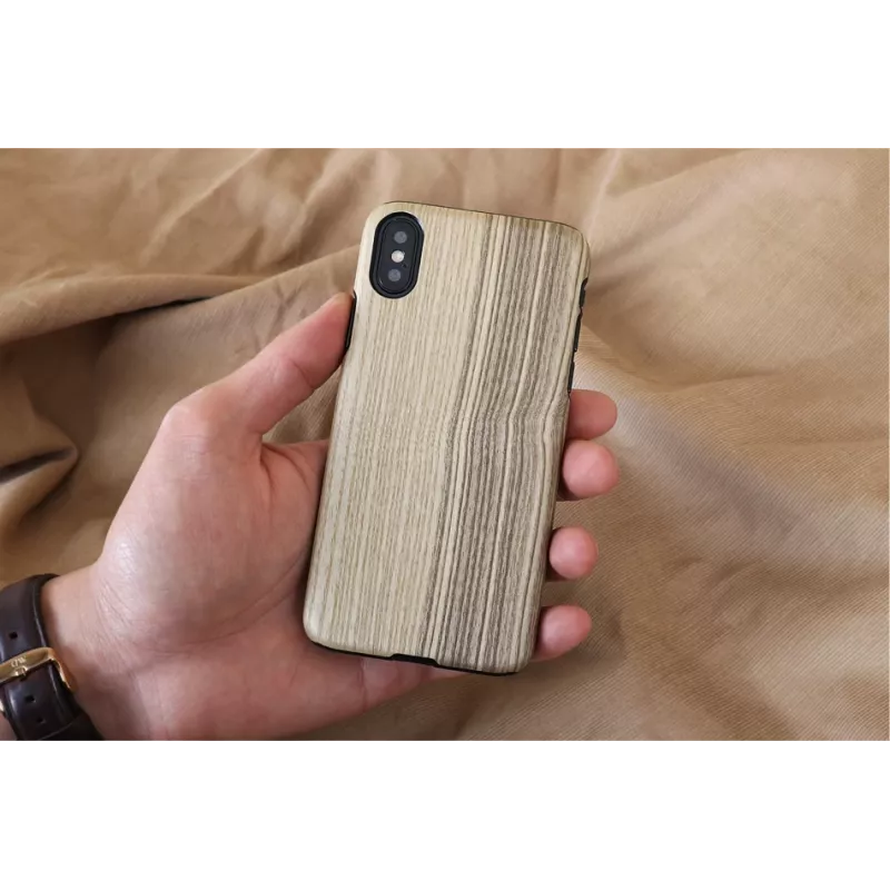 etui na smartfona man and wood for iPhone X/XS — vintage olive Czarny