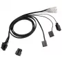 Kabel ek water blocks EK-Loop OmniLink 6-Pin Dual PWM 50cm — kabel rozgałęziający PWM 6-pin, długość 50 cm