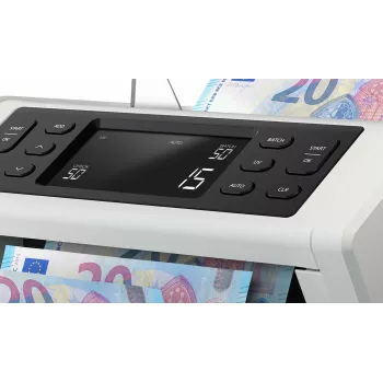 Maszyna do liczenia banknotów Safescan 2210 G2 Biała Wyświetlacz LCD AC 220-240V