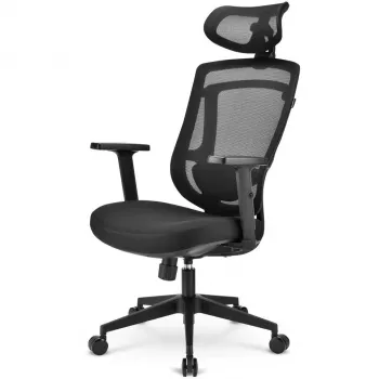Krzesło biurowe Sharkoon OfficePal C10 — czarny, ergonomiczny design, regulowana wysokość