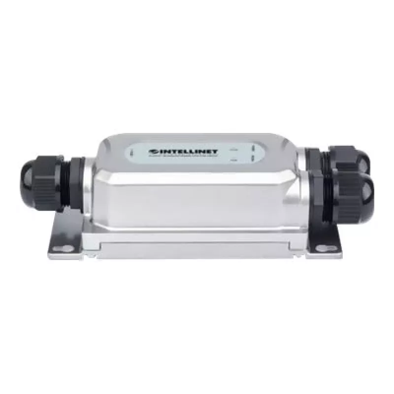 Intellinet Outdoor Vandalproof Gigabit PoE++ Injector, One 60 W Port, IEEE 802.3bt (4PPoE) Compliant, IP67 Waterproof, IK10 Vandalproof, Metal Housing