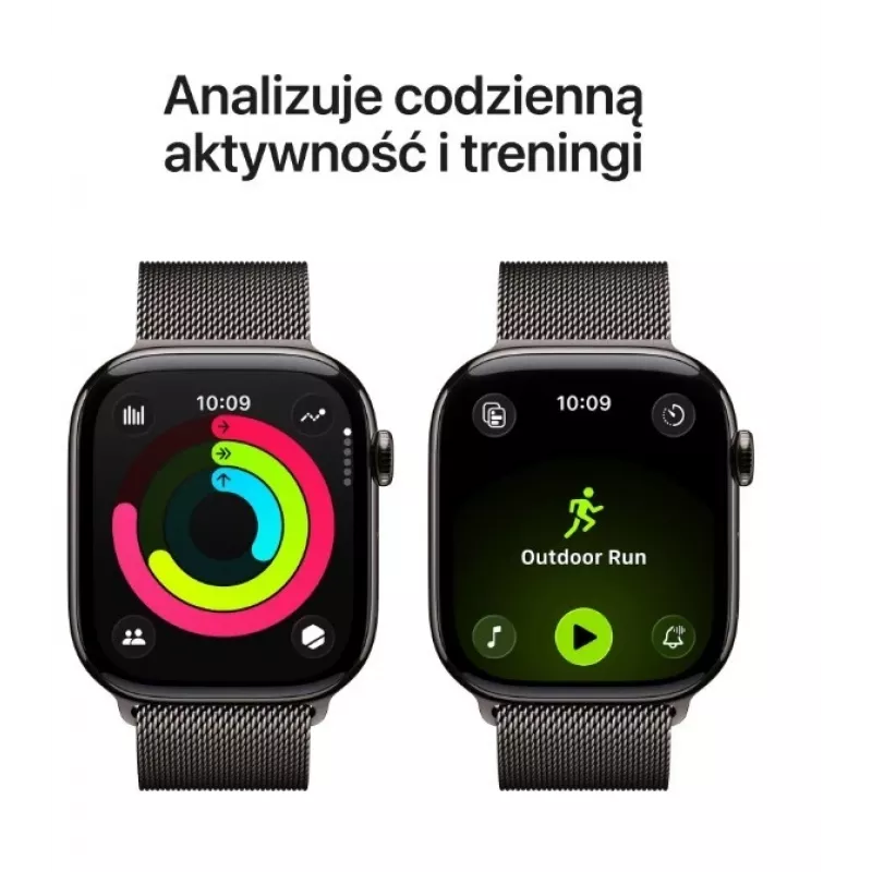 Apple Watch Series 11 GPS + Cellular 46mm Slate Titanium Case with Slate Milanese Loop M/L