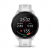 Smartwatch GARMIN Forerunner 165 — GPS, AMOLED 1,2 cala, 4 GB, 5 ATM, 11 dni pracy na baterii, szara koperta, biały pasek