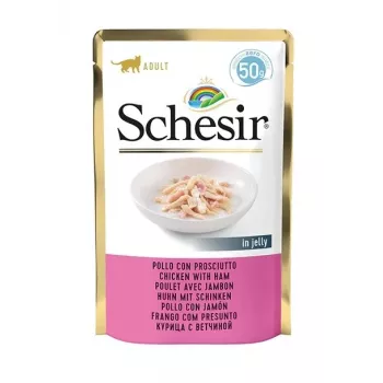 SCHESIR w galarecie Kurczak z szynką - mokra karma dla kota - 50 g
