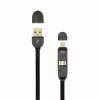 Kabel męski USB A na Micro USB + 8-pin iPh męski SBOX 1m czarny