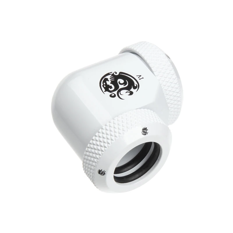 Adapter 90° BitsPower Multi-Link do 2 złączek AD 12 mm — biały (BP-DWE90DML)