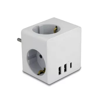 Adapter wtyczki zasilającej typu F DeLOCK 11496 2 porty USB 5 V 2,4 A 3 A